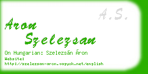 aron szelezsan business card